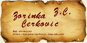 Zorinka Čerković vizit kartica